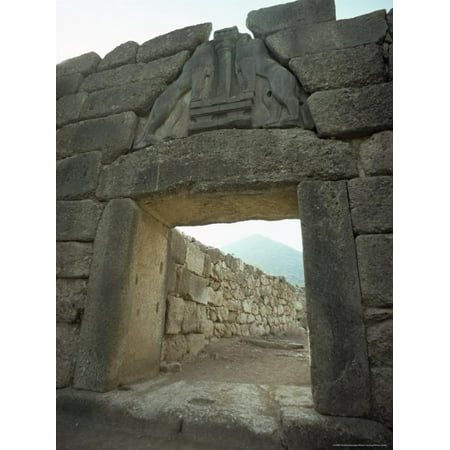 Lion Gate, Mycenae, Unesco World Heritage Site, Greece, Europe Print Wall Art By Christina