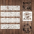 thumbnail image 2 of Plastic Drawing Painting Stencils Templates Sets Month Mixed Patterns 30x30cm 16pcs/set, 2 of 7