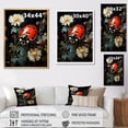 thumbnail image 4 of Designart "The Nocturnal Serenade Of Ladybug Florals" Ladybug Floater Framed Wall Art Living Room, 4 of 5