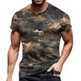 thumbnail image 5 of Dresfit Men's Gym Shirt Crew Neck Camouflage Athletic Tees Short Sleeve Basic Cotton Work Out Tops Musle Relaxed Fit T Shirts Gray 6XL, 5 of 6