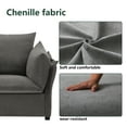 thumbnail image 5 of MDQMD Chenille Oversized Accent Chair - Modern Ergonomic Lounge Armchair with Removable Cushions for Living Room & Bedroom, GraySofa Chair with Sturdy Base, 5 of 7