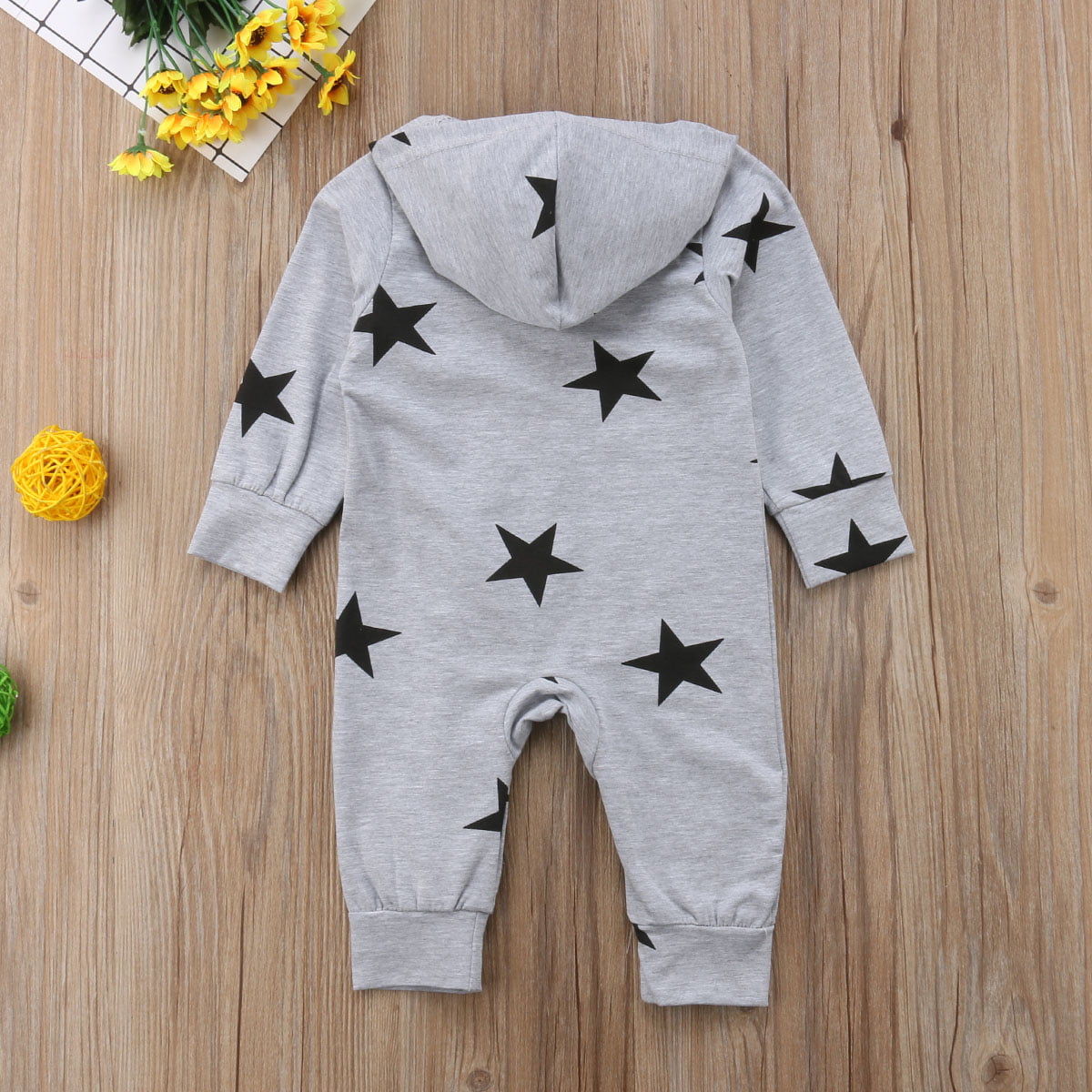 GongYe This Child We Have Prayed Baby Boys Girls Romper Bodysuit Infant Cool Jumpsuit Gray