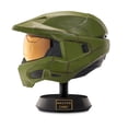 thumbnail image 3 of Casco HALO Master Chief Deluxe con soporte, luces LED dañadas por la batalla, 3 of 4