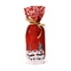 thumbnail image 1 of Inteprter Cubierta de botella de vino encaje Santa Claus copo de nieve bosque a prueba de polvo ropa de Navidad decoración del hogar de comedor bolsa Kits de decoración para fiestas Rojo Inteprter  HA068253-01, 1 of 6