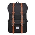 thumbnail image 1 of KAUKKO Mochila Escolar de Viaje para Universidad flexible con portátil para 15",22L(Lino/Negro) KAUKKO  EP5-2, 1 of 5