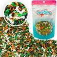 thumbnail image 3 of Ghost Bumps Sprinkle Mix - 12 oz Resealable Stand Up Candy Bag - Halloween Themed Sprinkles w/White Ghosts - Green, Orange, & Brown Colors - Festive Toppings for Desserts and Snacks, 3 of 8