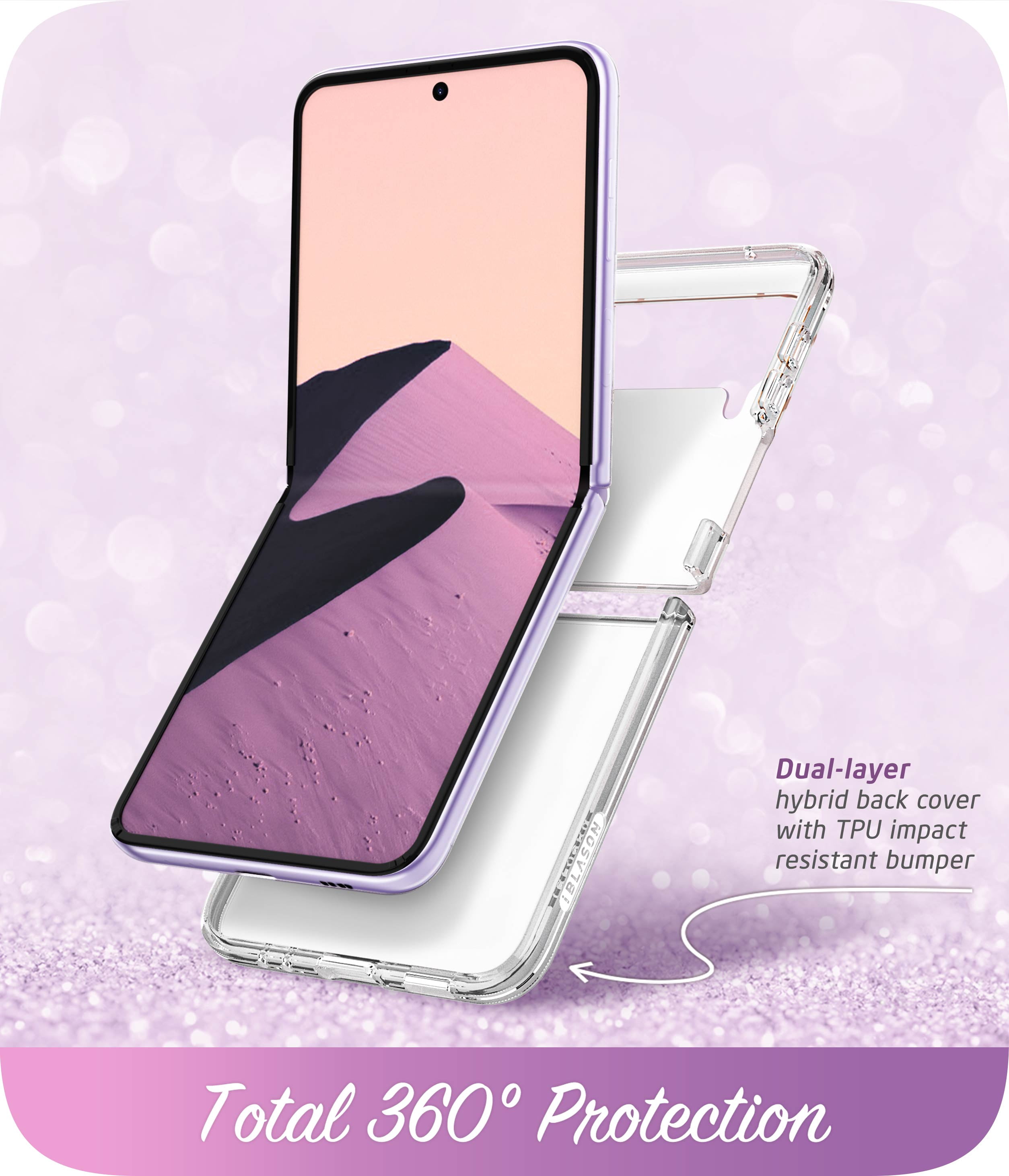 i-Blason Cosmo Series Case for Samsung Galaxy Z Flip 3 5G (2021), Slim Stylish Protective Bumper Case Without Built-in Screen Protector (Ameth)