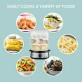 thumbnail image 4 of 9.5 Quart Electric Food Steamer with  3-Tier Stackable Trays, Auto Shut-off Timer, Stainless Steel, 4 of 8