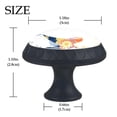 thumbnail image 4 of 4 Pcs Cherry Peony Maple Leaf Knobs for Kitchen Cabinet Cupboard Dresser Bookcase Drawer Pulls Handles Round Home Decor, 4 of 7