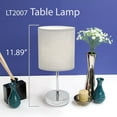 thumbnail image 6 of Mod Lighting and Decor Mini Table Lamp with Drum Shade - 11" - Silver and White, 6 of 6