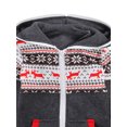 thumbnail image 4 of ITFABS Family Matching Christmas Pajamas Set,Festival Snowflake One-Piece Hooded Zip-Front Rompers, 4 of 7