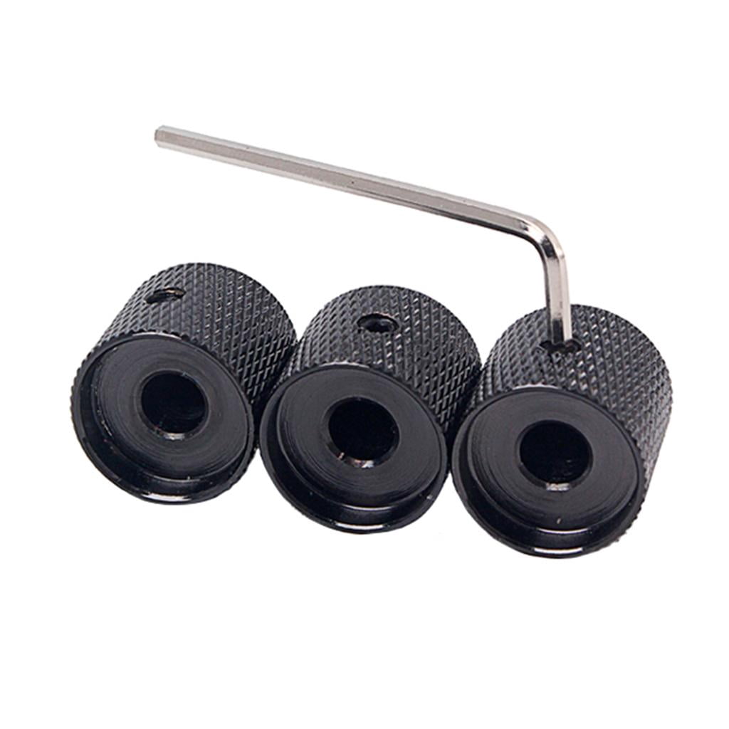 3Pcs Knobs for 6mm (0.24 inch) Dia. Shaft Pots - Volume and Buttons Replacement Parts for Electric Guitar
