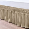 thumbnail image 3 of Elastic Wrap Around Bed Skirt- Bed Skirts for Adjustable Bed, Easy Fit with 14-Inch Tailored Drop, Hotel Quality Dust Ruffle - 100% Microfiber-Breathable-Twin-XL Size- Taupe Solid, 3 of 5