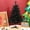 black, variant on 23.6" Christmas Tree Table Decorations with LED, Mini Artificial Christmas Tree Tabletop Small Xmas Tree for Holiday Indoor DIY Christmas Decor
