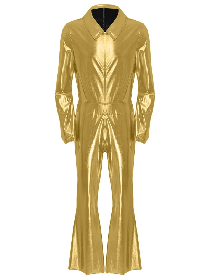slim fit dress slacks Elvis Black & Gold Adult Costume main image 0