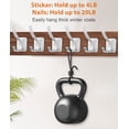 thumbnail image 4 of 6 Pack Silver Coat Hooks Wall Mount, Heavy Duty Wall Hooks for Hanging, Backpack Hooks for Wall, Metal Towel Hooks for Hanging Hat, Purse, Robe, 4 of 8