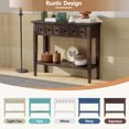 thumbnail image 6 of MAYEERTY Rustic Entryway Table with 2 Drawers, Console Table with Open Shelf & Rubber Wood Legs, Espresso, 6 of 9