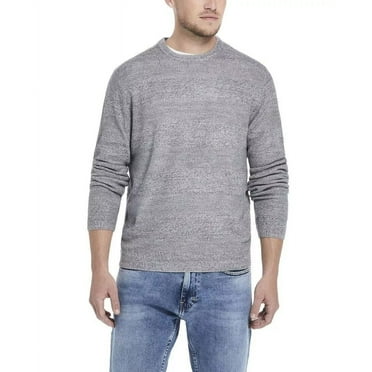 Weatherproof Vintage Men's Soft Touch Raglan Crew Neck Sweater, Gray Marl XL