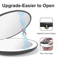thumbnail image 3 of Siloon Magnification Led Compact Mirror, 1x/10x with Light, Handheld 2-Sided Pocket Mirror,Travel Makeup Mirror, 3.5 in for Purses, Small Mirror for Handbag, Black, 3 of 7