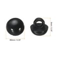 thumbnail image 2 of Uxcell 50pcs Plastic Buttons 0.35" Mushroom Domed Sewing Button with Shank, Black, 2 of 7