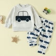 thumbnail image 2 of HCNTES Toddler Baby Boy Girl Outfits Clothes Hoodies with Pocket Coat Pant Set Fall Winter Clothes 18 month boy winter clothes(Grey,3-6 Months), 2 of 8