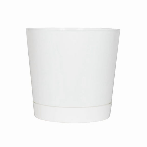 Root & Vessel Majestic Full Depth Cylinder Planter, White, 10"