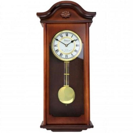 22.75 in. Jacob Chiming Pendulum Wall Clock, Mahogany