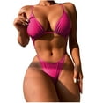 thumbnail image 2 of KBODIU Womens Fashion Bikini Sets Sexy Swimming Bathing Adult Two Piece Bathing Suit Bikini Sets for Womens Swimsuits Hot Pink M, 2 of 6