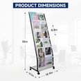 thumbnail image 2 of MIYOLU 6-Tier Floor-Standing Magazine Rack with Wheels – Perfect Brochure Display Stand for Exhibitions, Offices, and Information Hubs, 2 of 7