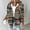 Brown, variant on Womens Shacket Casual Fleece Lined Button Down Plaid Shacket Lightweight Long Sleeve Fall Winter Coat Light Gray M