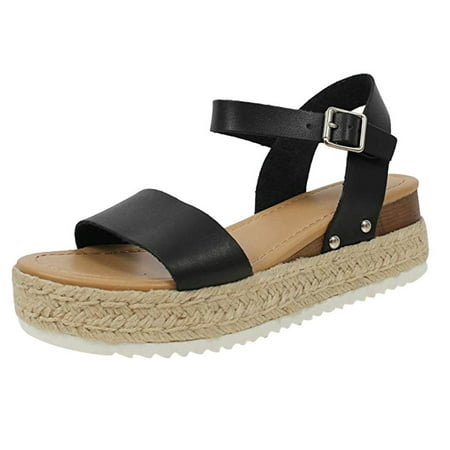 

adviicd Women s Heeled Sandals Women s Wedge Sandals Espadrille Wedge Ankle Strap Studded Open Toe Sandals
