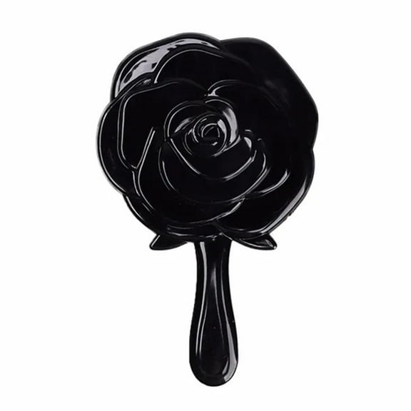 Handheld Mirror, Hand Held Make Up Mirror, Compact Travel Mirrors, Vintage 3D Rose Shape Personal Makeup Beauty Mirror