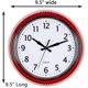 thumbnail image 5 of Retro Wall Clock 10 Inch Red Kitchen 50's Vintage Design Round Silent Non Ticking Battery Operated Quality Quartz Clock, 5 of 5