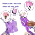 thumbnail image 5 of JOYSTAR Little Daisy 14 Inch Kids Bike for Girls Boys Ages 3 4 5 Years, Girls Bikes with Doll Bike Seat & Streamers Toddler Bikes , Purple, 5 of 7