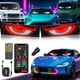 thumbnail image 2 of Calcomanías para ventana de coche con ojo demoníaco | Adhesivo LED Bluetooth para pantalla rígida con brillo rojo | Control remoto y cargador incluidos, 2 of 5