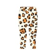thumbnail image 5 of Yourumao Womens Capri Leggings Elastic Waist Leopard Capris Stretchy Comfy Scalloped Hem Pants Summer Trendy Pants for Beach Vacation, 5 of 5