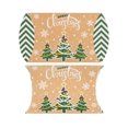 thumbnail image 3 of Caja de dulces con forma de almohada navideña, papel kraft de Papá Noel, bolsas de embalaje para niños, decoración de fiesta de Navidad, Año Nuevo, Navidad, 3 of 5