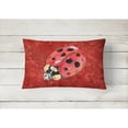thumbnail image 2 of Carolines Treasures 8870PW1216 Lady Bug on Deep Red Canvas Fabric Decorative Pillow, 12H x16W, multicolor, 2 of 3