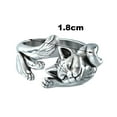 thumbnail image 5 of Opvise Opening Ring Vintage Jewelry Gift Anti-fade Unisex Wrap Open Ring for Party, 5 of 7