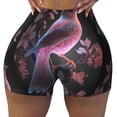 thumbnail image 2 of Logiee Bird6 Print Women's Biker Shorts,Workout Gym Shorts,Scrunch Shorts,Tummy Control Hidden Scrunch Running Yoga Shorts-Medium, 2 of 8