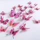 thumbnail image 3 of Mezclado de 12 piezas 3D mariposa rosa pegatinas de pared decoración arte decoraciones MFZFUKR HMHZ314-3, 3 of 5