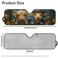 thumbnail image 7 of Uorisanigo Foldable Windshield Sun Shade Compatible with Jeep Wrangler Baby Cow Animal Driving Windshield Sunshade fit for Jeep Wrangler Rubicon Sahara TJ JK JKU 2 Door & 4 Door, 7 of 7