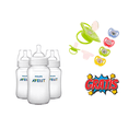 thumbnail image 2 of Set de biberones AVENT PHILIPS 3 piezas 11 OZ ANTICOLICO 3m+ flujo 3, 2 of 11