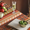 thumbnail image 3 of Boho Tablecloth for Oval Table Covers，Wrinkle Free Bohemian Style Design Table Cloth for for Dining Room, Tabletop Decoration, 60 x 120 Inch, 3 of 5