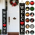 thumbnail image 2 of Vertical Welcome Sign for Front Door Porch Standing with 12 Seasonal Signs 47 Inch Tall, 2 of 11