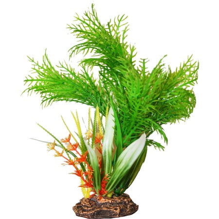 Aquarium Plant Care - (2 Pack) SPORN Aquatics 7-Inch Green Standing Plant, Aquarium Decoration