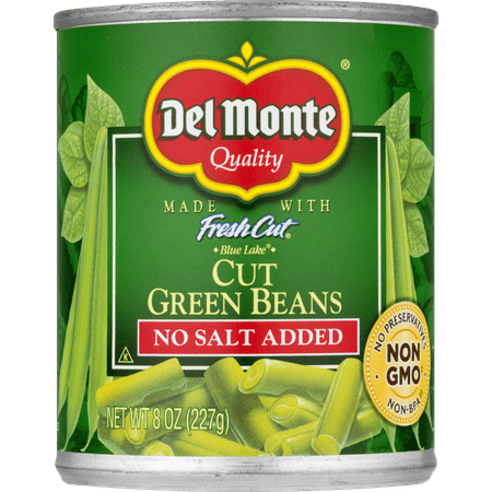 Del Monte Fresh Cut Blue Lake Cut Green Beans, No Salt Added, 8 Oz ...