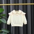 thumbnail image 6 of Diufon Spring Undershirt for Toddler Girls Long Sleeve Thin Pullover Top Solid Color Crew Neck Baby Girl Top (24-30 Months, White), 6 of 6