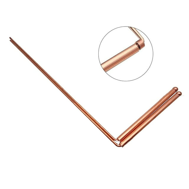 MYG 2X 99.9% Copper Detector Rod Metal Detector Rod for Water/Treasure/Finding Tools