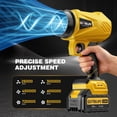 thumbnail image 5 of Upgraded Leaf Blower Cordless-800000 RPM Turbo Jet Blower with 2×5.0Ah Batteries & Fast Charger，Handheld Blower for Patio,Leaves, Lawn, Yard, Dust,Snow,Car Cleaning, 5 of 10